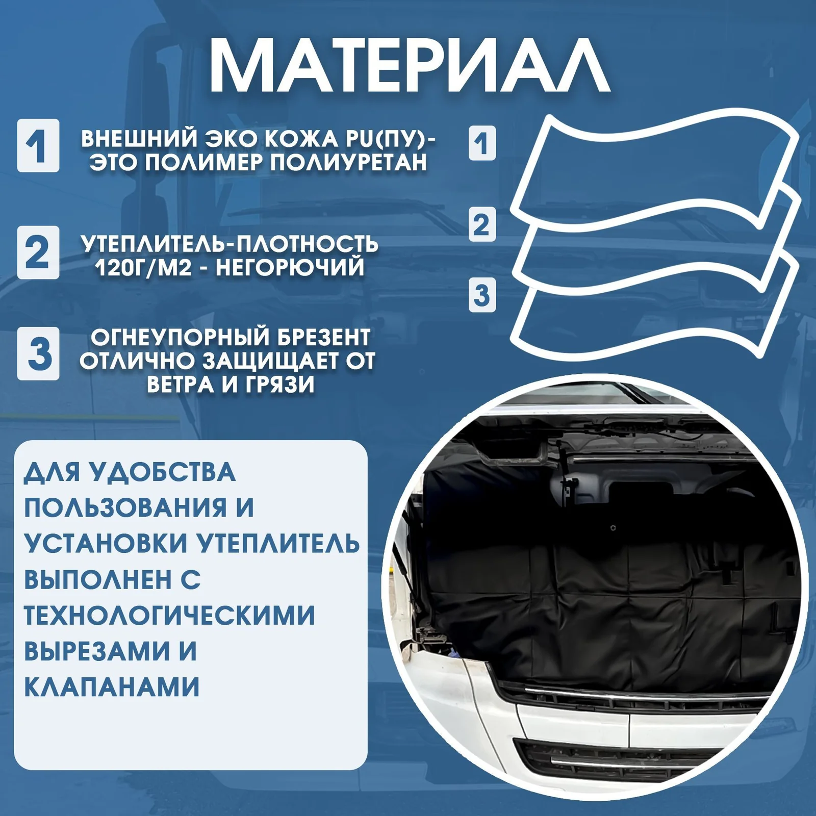 Утеплитель кабины и радиатора SHACMAN X6000