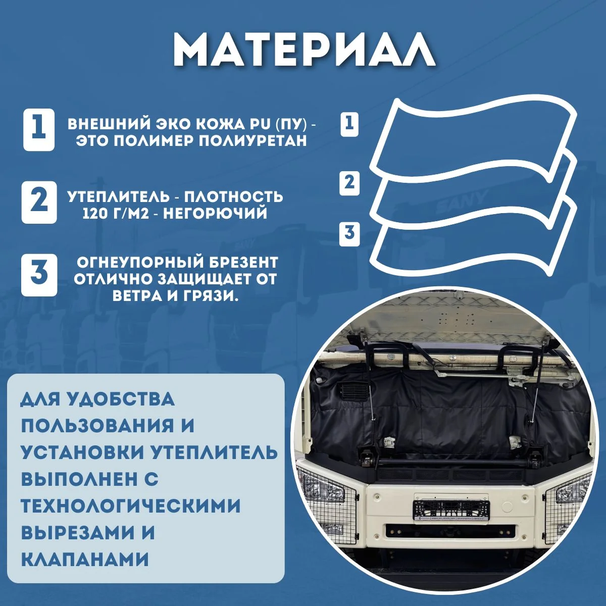 Утеплитель кабины и радиатора FAW J6
