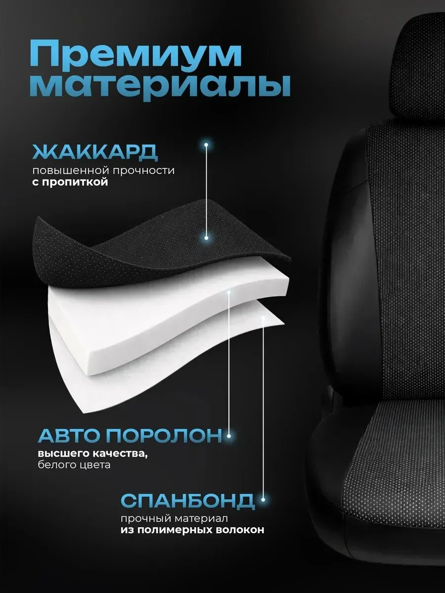 Чехлы водитель + пассажир ЛАДА ГРАНТА жаккард